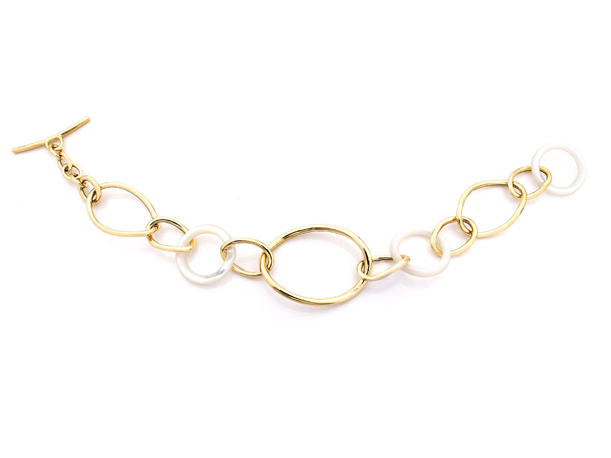 STELLA COLLECTION - 18KT GOLD BRACELET - MOTHER OF PEARL