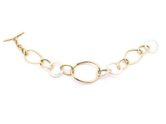 STELLA COLLECTION - 18KT GOLD BRACELET - MOTHER OF PEARL