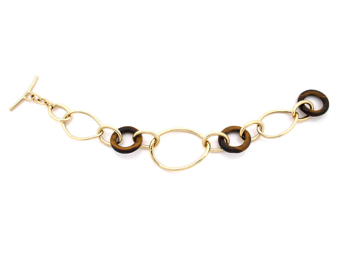 STELLA COLLECTION - 18KT GOLD BRACELET - TIGER EYE