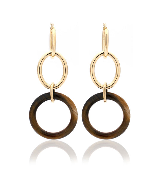 MAMA COLLECTION 18KT YELLOW GOLD - TIGER EYE - LARGE