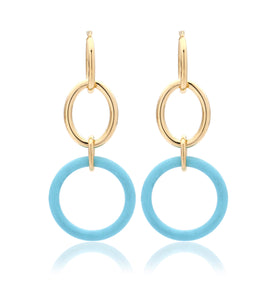 MAMA COLLECTION 18KT YELLOW GOLD - TURQUOISE - LARGE