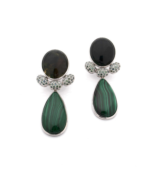 "GREEN REFLECTIONS" - 18KT WHITE GOLD - GREEN DIAMONDS