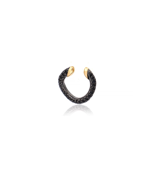 "MARJ" - EAR CUFFS - 18KT GOLD - BLACK SAPPHIRES