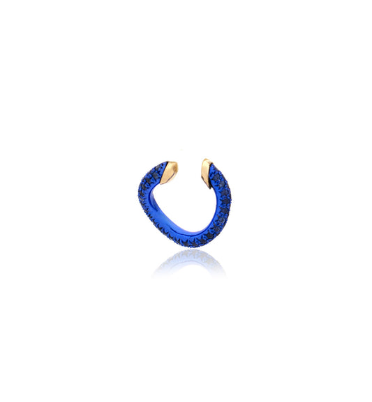 "MARJ" - EAR CUFFS - 18KT GOLD - BLUE SAPPHIRES