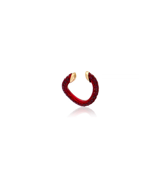 "MARJ" - EAR CUFFS - 18KT GOLD - RUBIES