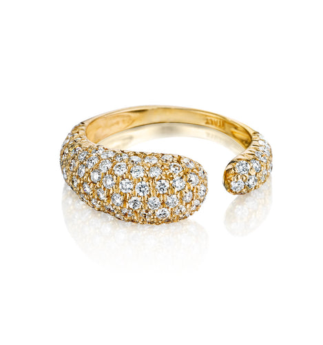 GOCCE COLLECTION WHITE DIAMONDS RING - 18KT GOLD