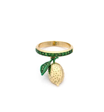 Load image into Gallery viewer, &quot;LOVE LEMONS&quot; - 18KT GOLD - TSAVORITES - RING
