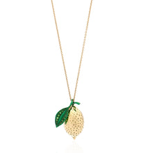 Load image into Gallery viewer, &quot;LOVE LEMONS&quot; - 18KT GOLD - TSAVORITES - NECKLACE - LARGE