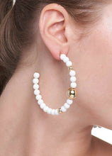 Load image into Gallery viewer, BARBARELLA COLLECTION EARRINGS - WHITE AGATE