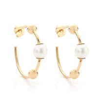 Load image into Gallery viewer, BARBARELLA COLLECTION 18KT GOLD EARRINGS - PEARL - SMALL