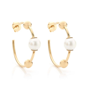 BARBARELLA COLLECTION 18KT GOLD EARRINGS - PEARL - SMALL