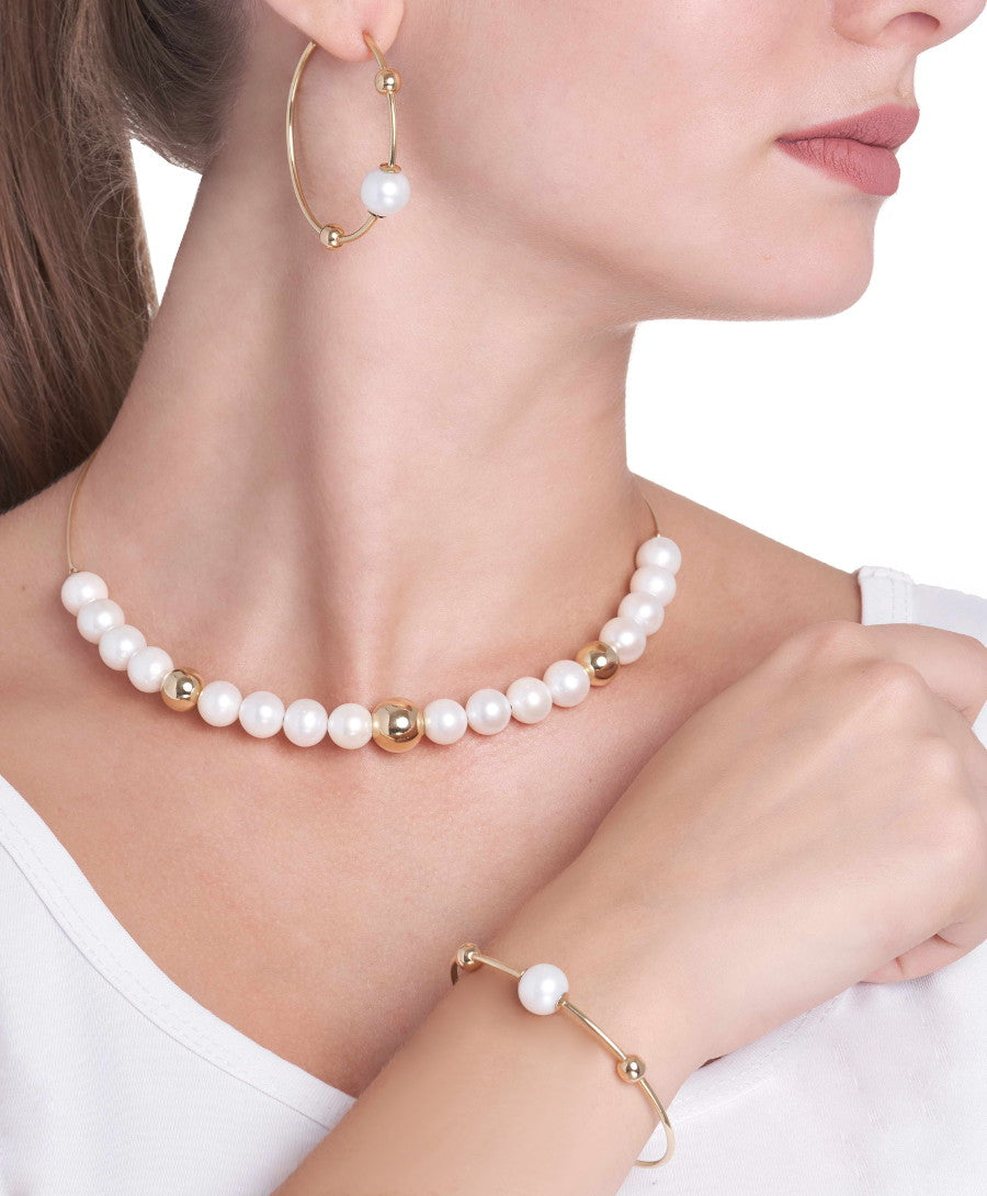 BARBARELLA COLLECTION 18KT GOLD BRACELET - PEARL