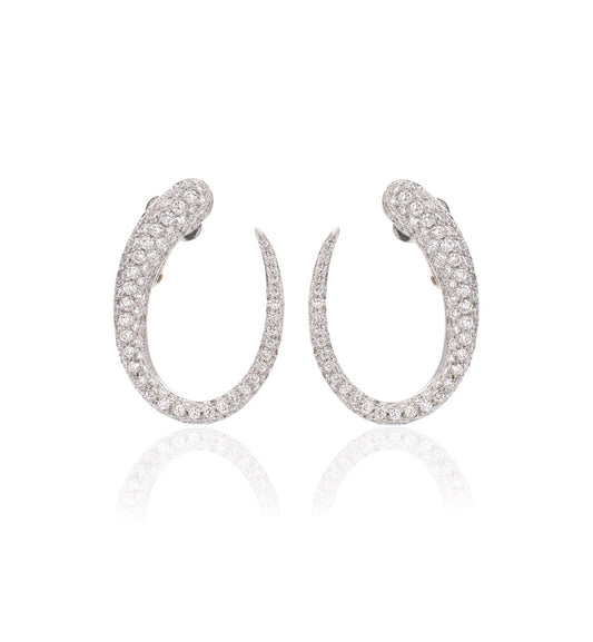 GOCCE COLLECTION EARRINGS - 18KT GOLD - WHITE DIAMONDS - MEDIUM