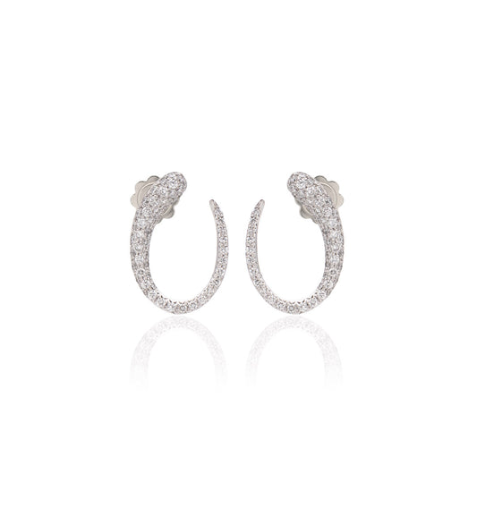 GOCCE COLLECTION EARRINGS - 18KT GOLD - WHITE DIAMONDS - SMALL