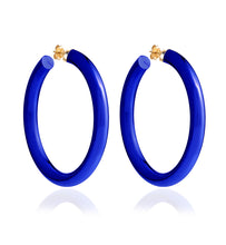Load image into Gallery viewer, BARBARELLA COLLECTION - 18KT GOLD - STERLING SILVER - EX-LARGE - COBALT BLUE