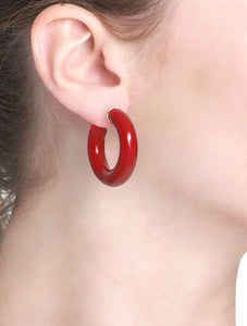 BARBARELLA COLLECTION - 18KT GOLD - STERLING SILVER - EX-SMALL - CORAL RED