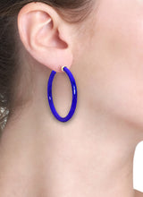 Load image into Gallery viewer, BARBARELLA COLLECTION - 18KT GOLD - STERLING SILVER - SMALL - COBALT BLUE