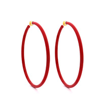Load image into Gallery viewer, BARBARELLA COLLECTION - 18KT GOLD - STERLING SILVER - LARGE - CORAL RED