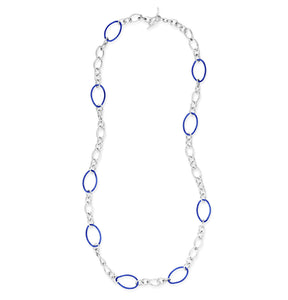 STELLA COLLECTION STERLING SILVER NECKLACE - COBALT BLUE