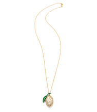 Load image into Gallery viewer, &quot;LOVE LEMONS&quot; - 18KT GOLD - WHITE DIAMONDS - NECKLACE - LARGE