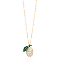 Load image into Gallery viewer, &quot;LOVE LEMONS&quot; - 18KT GOLD - WHITE DIAMONDS - NECKLACE - SMALL