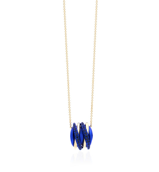 "LIZZY" - 18KT GOLD - NECKLACE - BLUE SAPPHIRES
