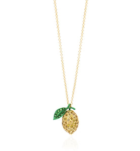 "LOVE LEMONS" - 18KT GOLD - YELLOW SAPPHIRES - NECKLACE - SMALL