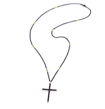 Load image into Gallery viewer, CROSS - 18KT YELLOW GOLD - STERLING SILVER - TITANIUM