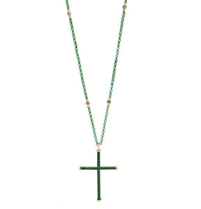 CROSS - 18KT YELLOW GOLD - STERLING SILVER - TITANIUM