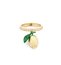 Load image into Gallery viewer, &quot;LOVE LEMONS&quot; - 18KT GOLD - WHITE DIAMONDS - RING