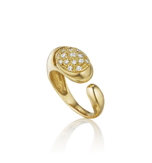 GOCCIOLINE COLLECTION WHITE DIAMONDS RING - 18KT GOLD