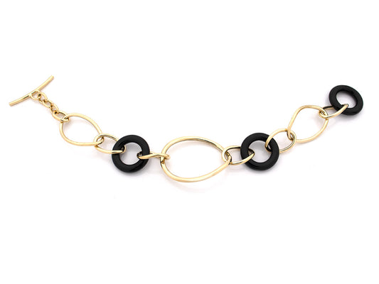 STELLA COLLECTION - 18KT GOLD BRACELET - ONYX