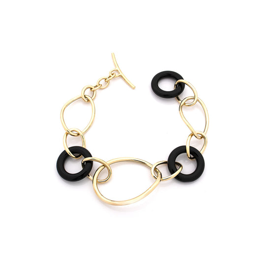 STELLA COLLECTION - 18KT GOLD BRACELET - ONYX