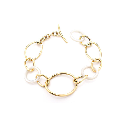 STELLA COLLECTION - 18KT GOLD BRACELET - MOTHER OF PEARL