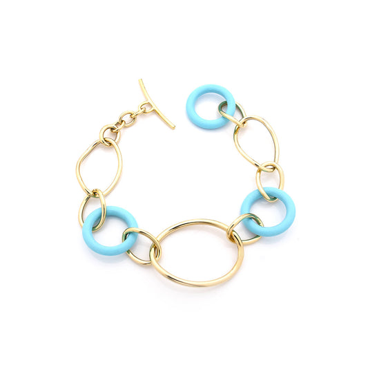 STELLA COLLECTION - 18KT GOLD BRACELET - TURQUOISE