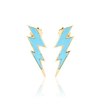 Load image into Gallery viewer, &quot;FULMINI&quot; - 18KT YELLOW GOLD/ TURQUOISE