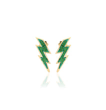 Load image into Gallery viewer, &quot;FULMINI&quot; - 18KT YELLOW GOLD/ TSAVORITE - SMALL