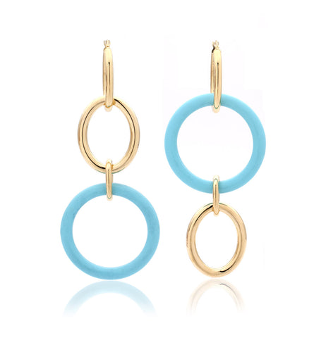 MAMA COLLECTION 18KT YELLOW GOLD - TURQUOISE - LARGE