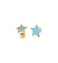 Load image into Gallery viewer, &quot;STELLINA&quot; - 18KT YELLOW GOLD/ TURQUOISE - MEDIUM