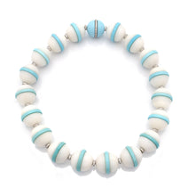 Load image into Gallery viewer, &quot;HANNA&quot; - 18KT WHITE GOLD - WHITE ONYX AND TURQUOISE
