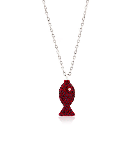 "PESCIOLINI" - STERLING SILVER AND RUBIES