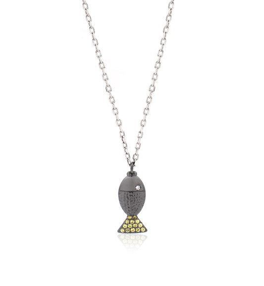 "PESCIOLINI" - STERLING SILVER AND YELLOW SAPPHIRES