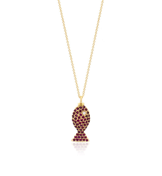 "PESCIOLINI" - 18KT GOLD AND RUBIES