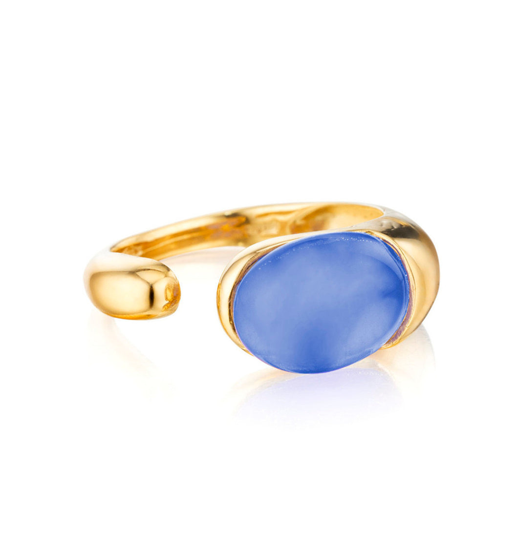GOCCIOLINE COLLECTION RING - BLUE AGATE