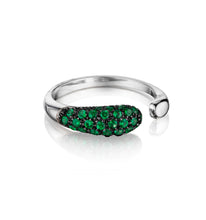 Load image into Gallery viewer, GOCCE COLLECTION TSAVORITES RING - 18KT WHITE GOLD - SMALL