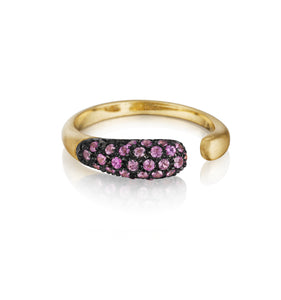 GOCCE COLLECTION PINK SAPPHIRES RING - 18KT GOLD - SMALL