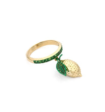 Load image into Gallery viewer, &quot;LOVE LEMONS&quot; - 18KT GOLD - TSAVORITES - RING