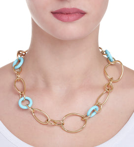 STELLA COLLECTION 18KT GOLD NECKLACE - TURQUOISE