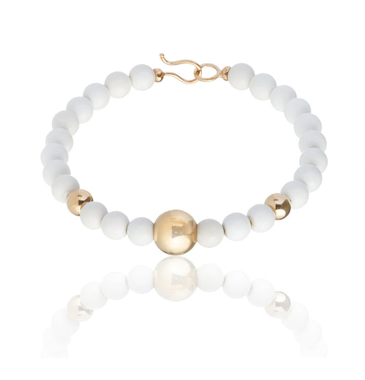 BARBARELLA COLLECTION BRACELET - WHITE AGATE