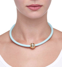 Load image into Gallery viewer, BARBARELLA COLLECTION NECKLACE - AZZURRE LEATHER